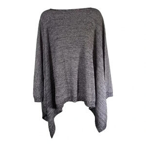 Lululemon Poncho Knit Boat Neck Heathered Charcoal Black Women's One Size